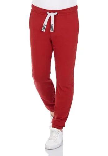 riverso Herren Sweathose RIVLino Regular Fit - Sportliche Trainingshose aus pflegeleichter Baumwollmischung in Rusty Ochre Red, ideal für Fitness und Freizeit, Größe 5XL, mit praktischen Eingrifftaschen und krempelbarem Beinabschluss.