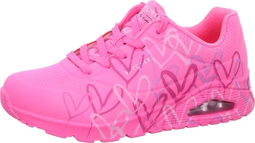 Skechers Damen UNO Spread The Love Sneaker - Rose, 37 EU - Damen-Sneaker mit Keil-Passform und luftgekühlter MF Skech-Air Technologie für optimalen Komfort und Stil.