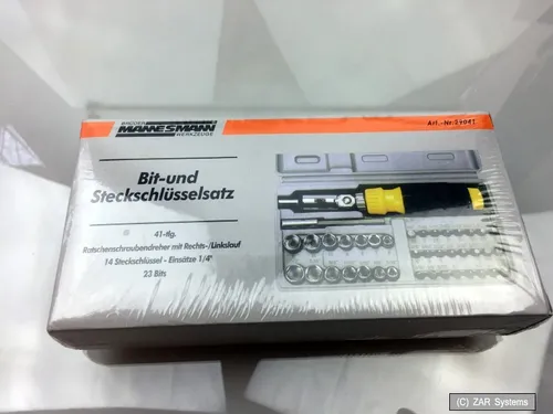 Brüder Mannesmann M29041 Bit- und Steckschlüsselsatz 41-tlg., 1/4 Zoll, NEU