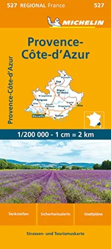 Produktbild Michelin Provence Cote d'Azur: Straßen- und Tourismuskarte 1:200.000; Auflage 2023 (MICHELIN Regionalkarten)