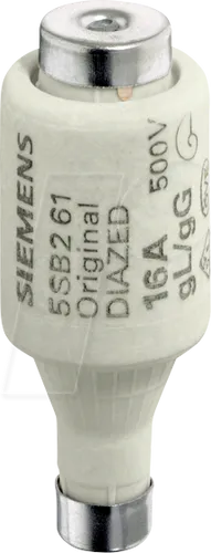 Siemens diazed-500 V GL GL 10 A DII E27 - DIAZED-Sicherungseinsatz 500V, optimaler Kabelschutz mit gL gG Kennlinie und IP20 Schutzklasse
