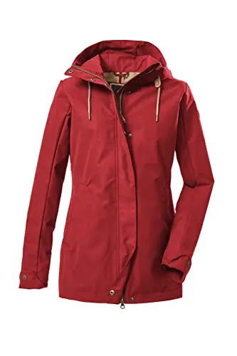 G.I.G.A. DX Damen 3-Lagen Funktionsjacke mit Kapuze - Funktionsjacke für Damen, lang geschnitten, winddicht und wasserabweisend (8.000 mm), ideal für Outdoor-Aktivitäten. Verstellbare Kapuze und Ärmelbündchen für optimalen Tragekomfort.