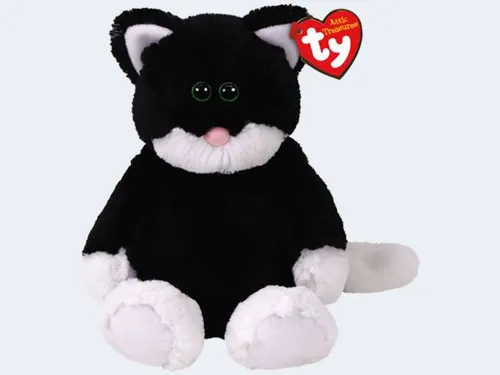 TY 67014 Bessie, Katze schwarz/weiß 33cm, Attic Treasures, Plüsch