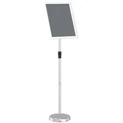 vidaXL Messestand Silber 25 x 25 x 125 cm aus Aluminium - Flexibler Messestand aus hochwertigem Aluminium, höhenverstellbar für individuelle Präsentationen. Ideal für Innen- und Außeneinsätze, robust und langlebig.