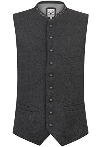 Stockerpoint Devito Herren Trachtenweste, Grau, 48 in grau von Stockerpoint