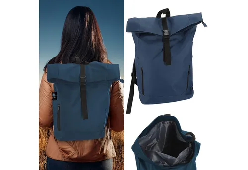 CEPEWA Rucksack Falt Rucksack Urban 30l dunkelblau 40x57x15cm 600D Polyester Rolltop
