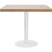 vidaXL Bistrotisch Hellbraun 80x80 cm - Eleganter MDF Tisch - Esstische - Eleganter Bistrotisch mit MDF-Platte und schöner Holzmaserung, ideal für romantische Abende zu zweit. Einfach zu reinigen und schnell aufzubauen.