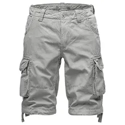 Amaci&Sons Cargoshorts CRYSTAL Cargoshorts Herren Bermuda Short Hose Regular Fit grau W36