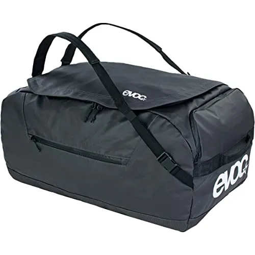 EVOC DUFFLE BAG 100 - Wasserfester Reisetasche - Reisetasche mit viel Stauraum, ideal für Expeditionen. Robustes, PVC-freies Material, gepolsterte, anpassbare Schultergurte und praktische Nassfächer für optimale Organisation.