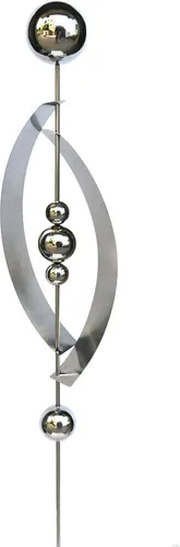 Gartenstecker mit 5 Kugeln in silber von Harms Importe