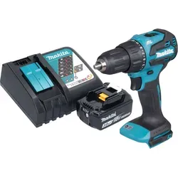 Makita DHP 490 RF1 Akku Schlagbohrschrauber 18 V - Akkuschrauber mit 65 Nm maximalem Drehmoment, bürstenlosem Motor und XPT-System für optimalen Schutz gegen Wasser und Staub. Ideal für präzise Bohr- und Schraubarbeiten.