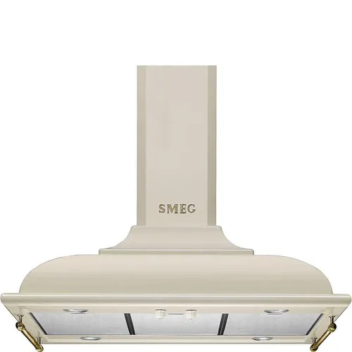 Smeg KCI19POE Dekor-Inselhaube Creme 90cm Cortina von Smeg