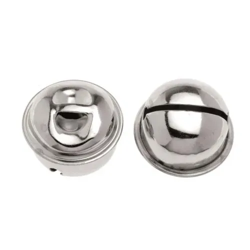 Glorex Rollenglöckchen 22 mm silberfarben, 6 Stück  Bastelmaterial