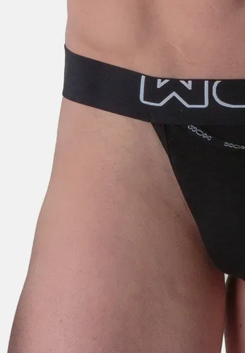 WOH String Sexy Fun in Schwarz - Baumwoll-String mit Eingriff Größe L - Bequemer und atmungsaktiver Baumwoll-String mit Eingriff in klassischem Schwarz. Ideal für den Alltag, sorgt für hohen Tragekomfort und perfekte Passform.