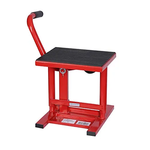 Wiltec Motorradheber bis zu 135 kg - Motorradhebebühne mit verstellbarer Arbeitshöhe von 31-41 cm, ideal für präzise Wartungsarbeiten und robust für eine lange Lebensdauer.