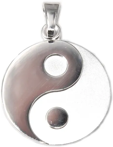 Anhänger Yin Yang echt Silber 925 Ying Yang teilmatt Sterlingsilber