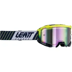 Leatt Velocity 4.5 Iriz Stripes Motocross Brille - Sportbrillen mit kugelsicherer 170° WideVision Linse und permanent beschlagfreier Doppelscheibe für optimale Sicht und Komfort beim Motocross.