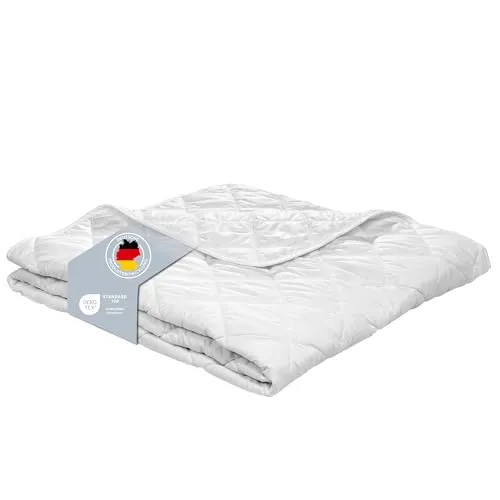 XDREAM Pure Sommerdecke 200x200 cm| dünne und leichte Bettdecke ideal für den Sommer | waschbar 60 Grad | Allergiker geeignet | 100% Mikrofaser | Öko-TEX® | 200 x 200 cm