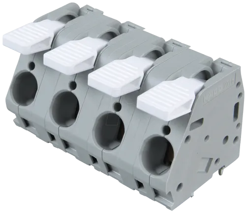 Produktbild WAGO 2716-204 Federkraftklemmblock 6.00 mm², 4-polig, Grau, 20 Stück