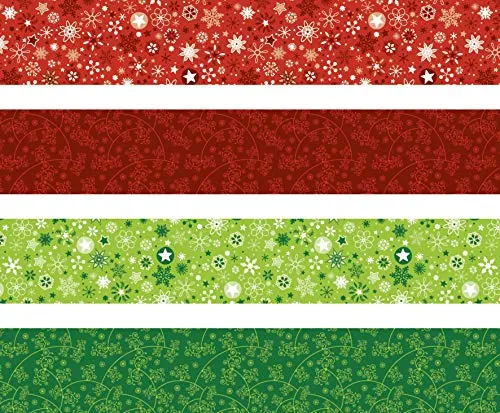 Fröbelsterne basteln HEYDA 48 Faltstreifen - Origami Bastelset für Kinder: 48 grün-rote Papierstreifen mit Faltanleitung, ideal für kreative Weihnachtssterne und schöne Deko.