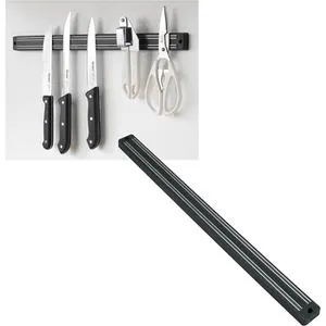 Metaltex Magnetleiste aus Stahl, zum Schrauben, schwarz, Länge 48cm