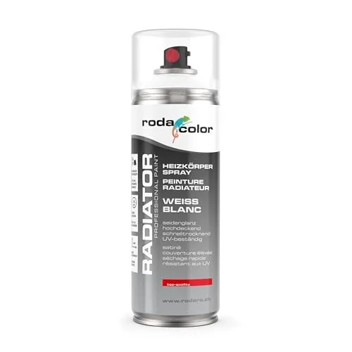 Heizkörperspray Weiss Sprühlack - 400ml Spraydose - Weisse Farbe für Radiator, Heizung, Wasserboiler, Warmwasserrohre