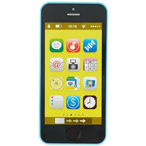 Bieco Lernspaß Kinder Smartphone - Interaktives Handy mit 40 Sounds und blinkenden Lichtern, fördert Kreativität und Kommunikationsfähigkeiten. Hochwertiges, sicheres Spielzeug für Kinder ab 6 Monaten.