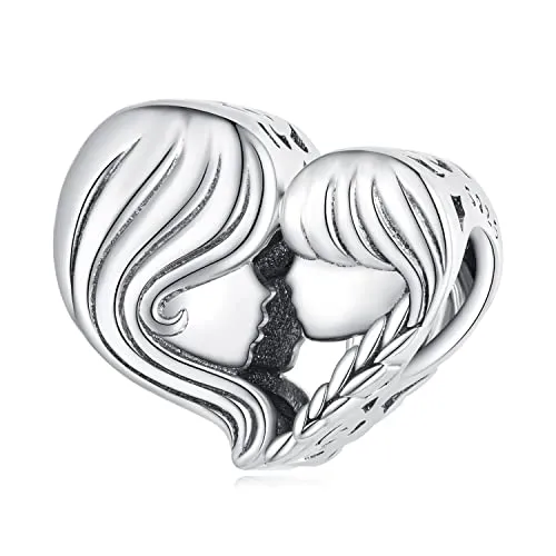 Sterling Silber Mutter und Tochter Charms Anhänger für Pandora Armbänder 925