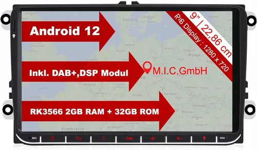 Autoradio M.I.C. AV9-lite für VW, Skoda und SEAT, 2G+32G