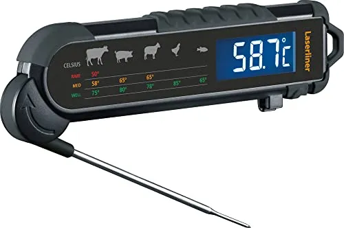 Digitales Grillthermometer mit 2 Fühlern & App - Grillzubehör, präzise Temperaturmessung bis 300°C, ideal für perfekte Grill- und Bratresultate.