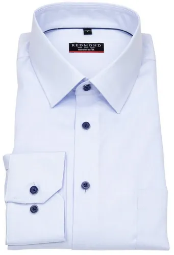 Redmond Modern Fit Herren Hemd 3XL Blau - Herrenhemden mit bügelfreiem Material, ideal für einen gepflegten Look ohne großen Pflegeaufwand.