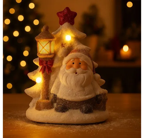 GLOBO LIGHTING LED Dekolicht, LED-Leuchtmittel fest verbaut, Warmweiß, LED Weihnachtsdeko Batterie Weihnachtsfiguren beleuchtet Fenster