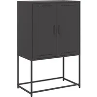 vidaXL Highboard Schwarz 68,5x38,5x107 cm Stahl - Robustes Design - Kommode im Industrie-Stil mit 4 Fächern für optimalen Stauraum. Das stabile Stahlgestell sorgt für Langlebigkeit und ist ideal für dein Wohnzimmer oder Schlafzimmer.