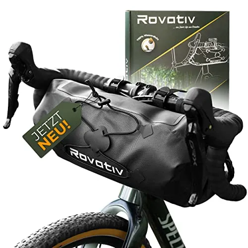 Rovativ® Bikepacking Lenkertasche [9,5 Liter] – 100% Wasserdicht & Robustes TPU-Gewebe