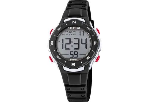Calypso Stoppfunktion Uhr K5801/6 für Jungen - Armbanduhr für Kinder mit Alarm, Datumsanzeige und wasserdicht bis 10 Bar. Ideal für aktive Jungen, die eine zuverlässige und stylische Uhr suchen.
