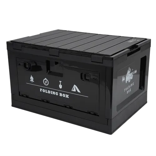 NCB4006 SKŁADANA SKRZYNIA KEMPINGOWA 2W1 - Praktische 50L Campingbox mit integrierter Tischfunktion, ideal für Outdoor-Aktivitäten und Ausflüge.