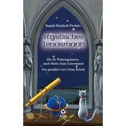 Mystisches Lenormand - Karten - Tarotkarten für Lebensdeutung und Orakel, neu gestaltet von Urban Trösch mit innovativen Motiven und einer 40-seitigen Anleitung für einfache Deutung.