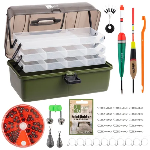 Zite Fishing Angelkoffer 3-ladig mit Zubehör von Zite
