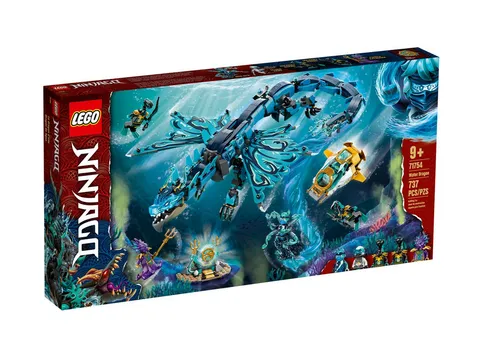 LEGO Ninjago 71754 Wasserdrache – Spannendes Bauabenteuer - LEGO Ninjago Set, ideal für Kinder ab 9 Jahren. Der Wasserdrache bietet kreativen Spielspaß und fördert die Fantasie.