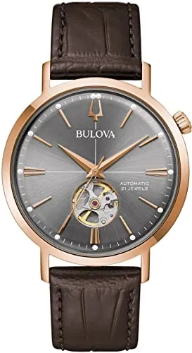Bulova Automatikuhr Aerojet 97A171 - Elegante Armbanduhr mit Automatikwerk, 41 mm Gehäusedurchmesser und 3 ATM Wasserdichtigkeit – ideal für stilbewusste Männer.