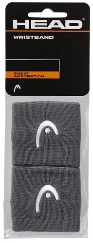 Head Schweissband Handgelenk Logo anthrazit - 2 Stück