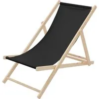 ECD Germany Gartenliege Holz Beachstuhl – Klappbare Strandliege für Camping und Garten - Camping-Möbel – Hochwertige, klappbare Liege aus Kiefernholz mit 3-fach verstellbarer Liegehöhe und hoher Belastbarkeit bis 120 kg. Ideal für entspannte Stunden im Freien!