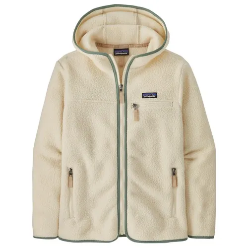 Patagonia Women's Retro Pile Hoody - Fleecejacke XL beige - Wärmende Fleecejacke mit Kapuze und drei Taschen, ideal für Outdoor-Aktivitäten wie Wandern und Trekking. Hergestellt aus hochwertigem Polartec-Material für optimalen Komfort.