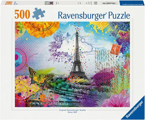Ravensburger Puzzle Postkarte aus Paris, 500 Puzzleteile, Made in Germany
