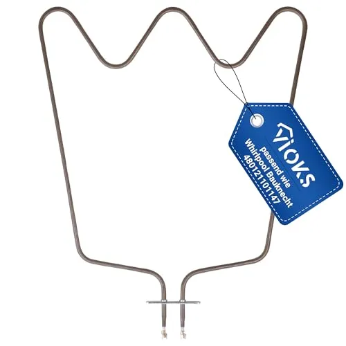 VIOKS Unterhitze Heizung Heizelement Elektro-Heizkörper 230V Ersatz für Whirlpool Bauknecht 480121101147 Backofenheizung Heizstab C00311591 3332R729 Backofen Ofen Herd Zubehör Ersatzteile