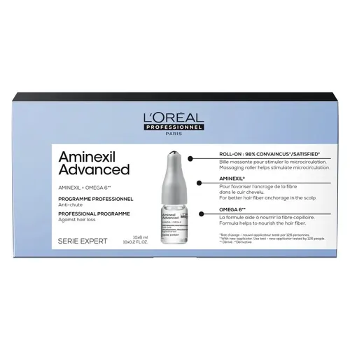 Loreal Aminexil Advanced Roll-On bei erblich bedingtem Haarausfall 10 x 6 ml