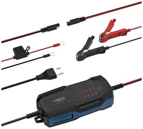 Ansmann Autobatterie-Ladegerät BC, 6 V / 12 V, 2 A - Ladegeräte für 6V/12V Batterien, 8-stufiges automatisches Laden mit LED-Anzeige. Ideal zur Überwinterung von Bleiakkus, schützt vor Tiefentladung.