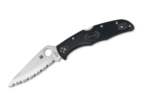 Spyderco C10SBK Endura Taschenmesser - Hochwertiges Klappmesser mit 9,5 cm VG10 Klinge, extrem leicht mit nur 77 g und ergonomischem FRN-Griff, ideal für Outdoor-Abenteuer.