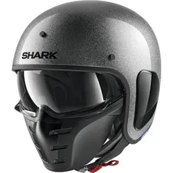 Shark S-Drak Glitter Jethelm, silber, Größe XS