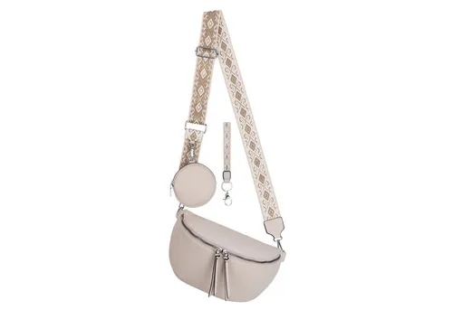 EAAKIE Gürteltasche Bauchtasche Umhängetasche Crossbody-Bag Kunstleder Italy-Design, als Schultertasche, CrossOver, Umhängetasche tragbar